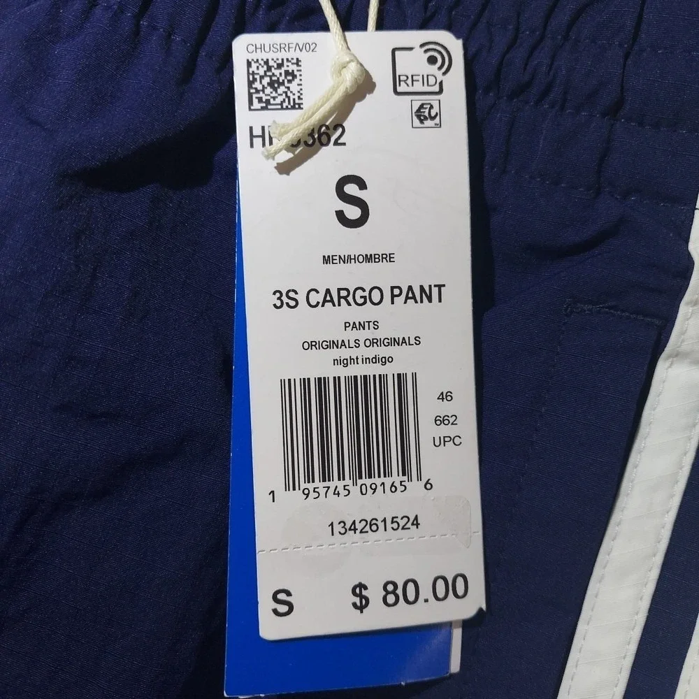 adidas Originals Men's Size S Adicolor Classics 3-Stripes Cargo  Pants MSRP $80 - Picture 7 of 7